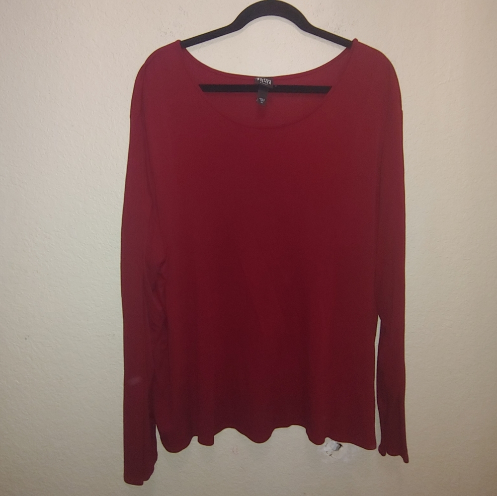Eileen Fisher Woman Silk Long Sleeve Size 3X